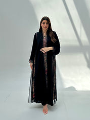 C 2063 Black Lace Abaya