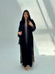 C 2063 Black Lace Abaya
