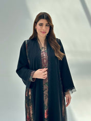 C 2063 Black Lace Abaya