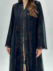 C 2064 Black Lace Abaya