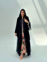 C 2064 Black Lace Abaya