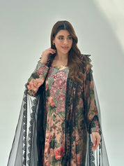 C 2069 Black Lace Abaya