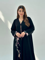 C 2080 Black Beaded Abaya