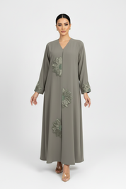 C 2095-02 Light Olive Amira Abaya