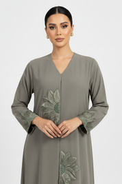 C 2095-02 Light Olive Amira Abaya