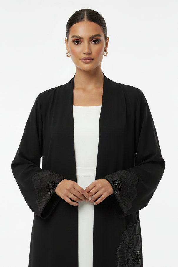 C 2096-02 Black Amira Abaya
