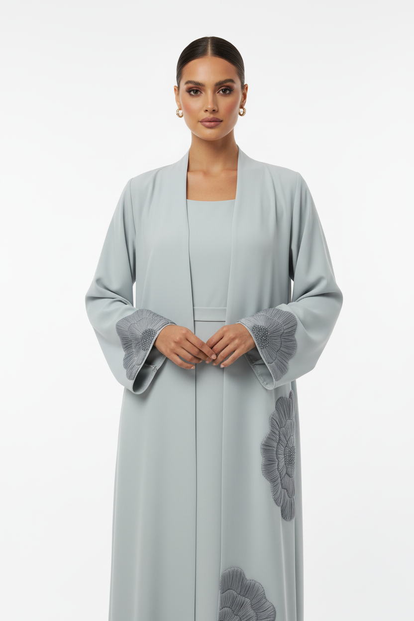 C 2096 Ice Blue Amira Abaya