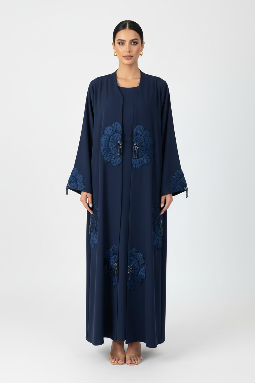C 2097 Navy Blue Amira Abaya