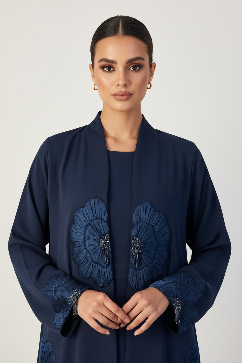 C 2097 Navy Blue Amira Abaya