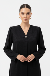 C 2102 Black Work Abaya