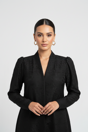 C 2107 Black Work Abaya
