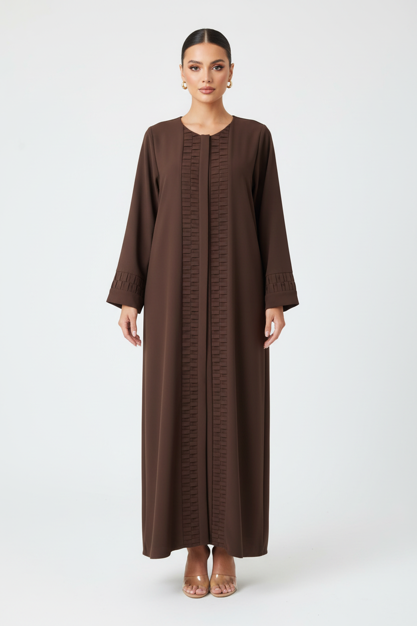 C 2116 Chocolate Brown Abaya