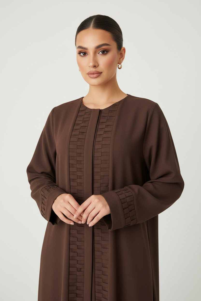 C 2116 Chocolate Brown Abaya