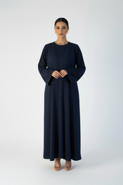 C 2118-03 Navy Blue Lace Abaya