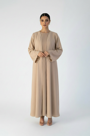 C 2118-05 Beige Lace Abaya