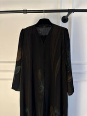 C 2119-03 Black Green Printed Abaya