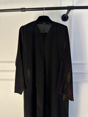 C 2119-04 Black Magenta Printed Abaya