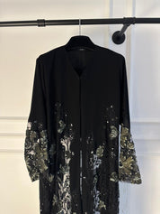 C 2120-03 Olive Beaded Dantel Abaya