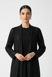 C 2124 Black Dantel Abaya