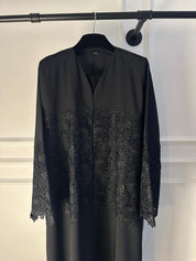 C 2129 Black Dantel Abaya