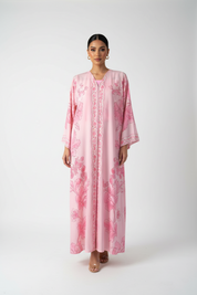 C 2132 Cupcake Pink Printed Abaya