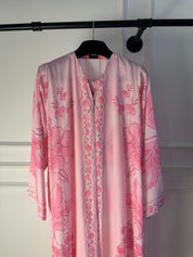 C 2132 Cupcake Pink Printed Abaya