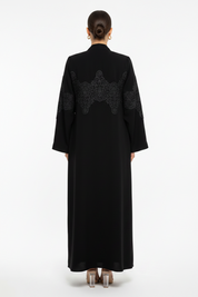 C 2136 Black Dantel Abaya