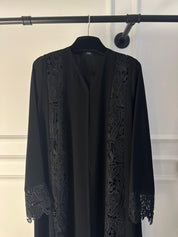 C 2140 Black Lace Abaya