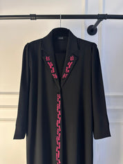 C 2143 Black Embroidered Abaya