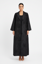 C 2144 Black Beaded Abaya