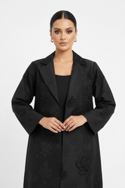 C 2144 Black Beaded Abaya