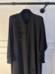 C 2145 Black Beaded Abaya