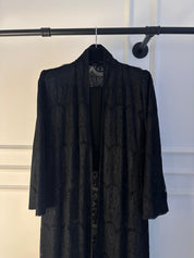 C 2148 Black Dantel Abaya