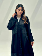 C 2151 Black Crystal Lace Abaya