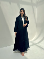 C 2154 Black Dantel Abaya