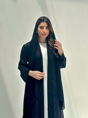C 2154 Black Dantel Abaya