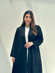 C 2155 Black Dantel Abaya