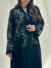 C 2158 Black Beaded Abaya