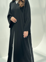 C 2161 Black Beaded Abaya
