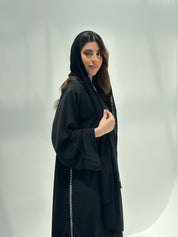 C 2161 Black Beaded Abaya