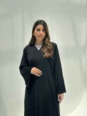 C 2161 Black Beaded Abaya