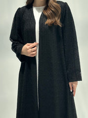 C 2162 Black Dantel Abaya