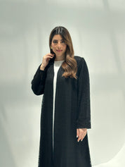 C 2162 Black Dantel Abaya
