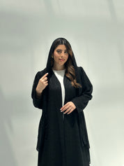 C 2162 Black Dantel Abaya