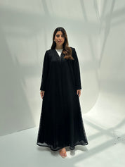 C 2162 Black Dantel Abaya