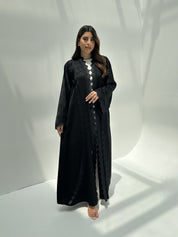 C 2163 Black Lace Abaya