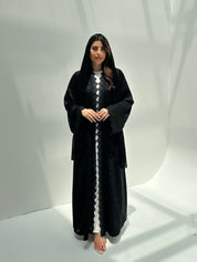C 2163 Black Lace Abaya