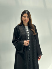 C 2163 Black Lace Abaya