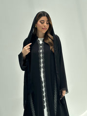 C 2167 Black Lace Abaya