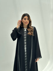 C 2167 Black Lace Abaya